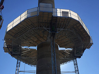 Underside of platform