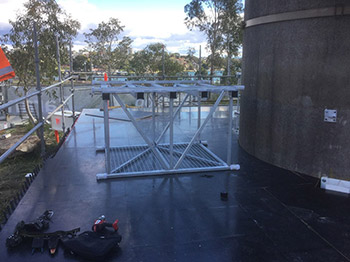 Platform installation on B-class Hoarding 