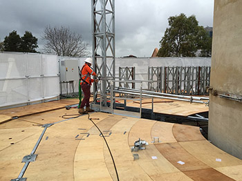 Platform deck installed